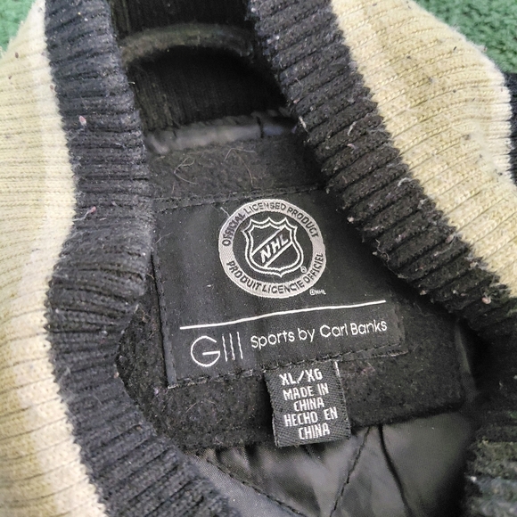 VINTAGE NHL x GIII Pittsburgh Penguins Embroidered Insulated Y2K Hockey Bomber J - Picture 13 of 13